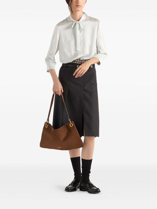 pussy-bow silk shirt P468I S OOO 16MVF064W PRADA 