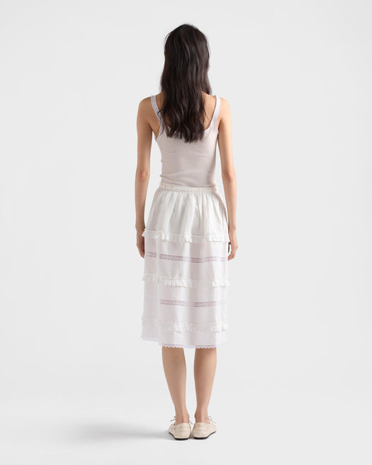 Embroidered linen skirt P181IR S OOO 192TF0009 PRADA 