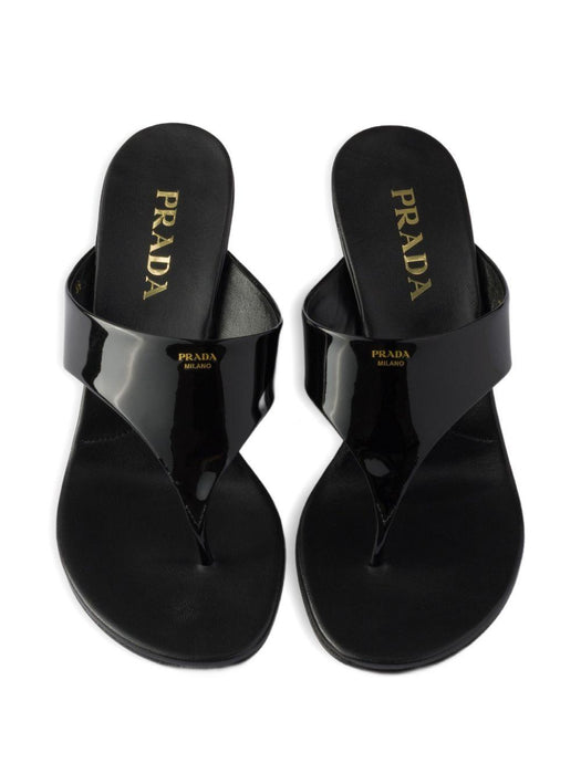 patent-leather wedge sandals 1Y385O F 055 069F0002 PRADA 