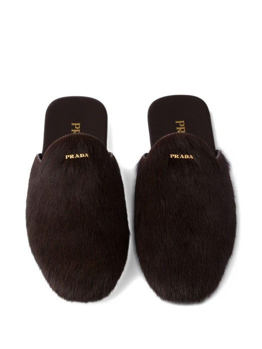 logo-plaque hair-calf mules 1S008O F DD05 2HIOF0324 PRADA 