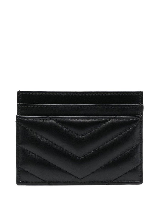 chevron logo cardholder 423291 AAA441000 SAINT LAURENT 