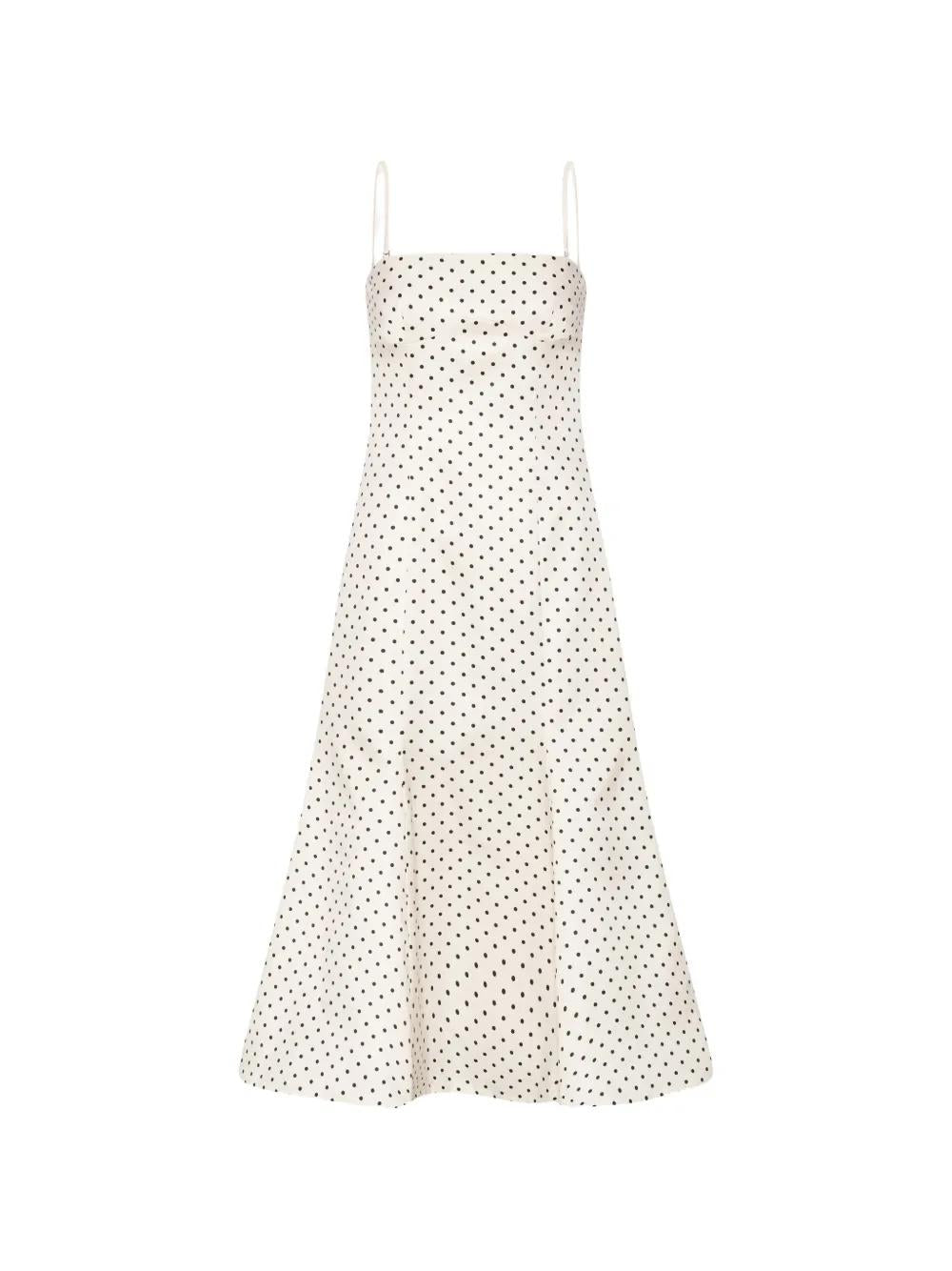 Polka dots midi dress 116524803  ROTATE 