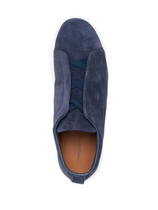 Triple Stitch suede slip-ons LHSOY S4667ZRTZ ZEGNA 