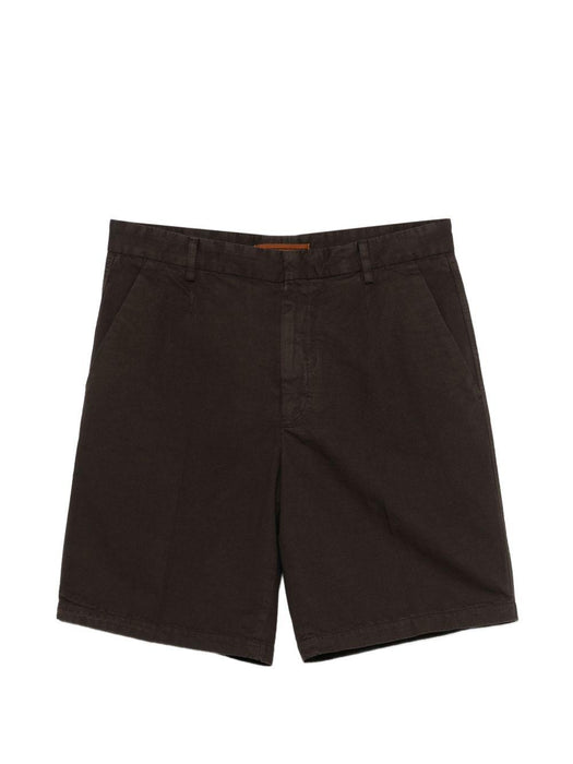 Brown front-pockets shorts Zegna UHI37A3 TB17M09 ZEGNA 