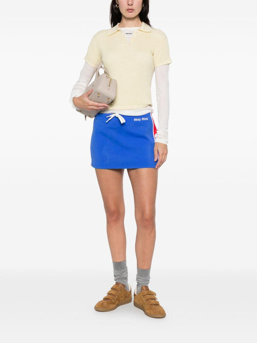 logo stripe mini skirt MMG584 S OOO 148OF0Q0U MIU MIU 