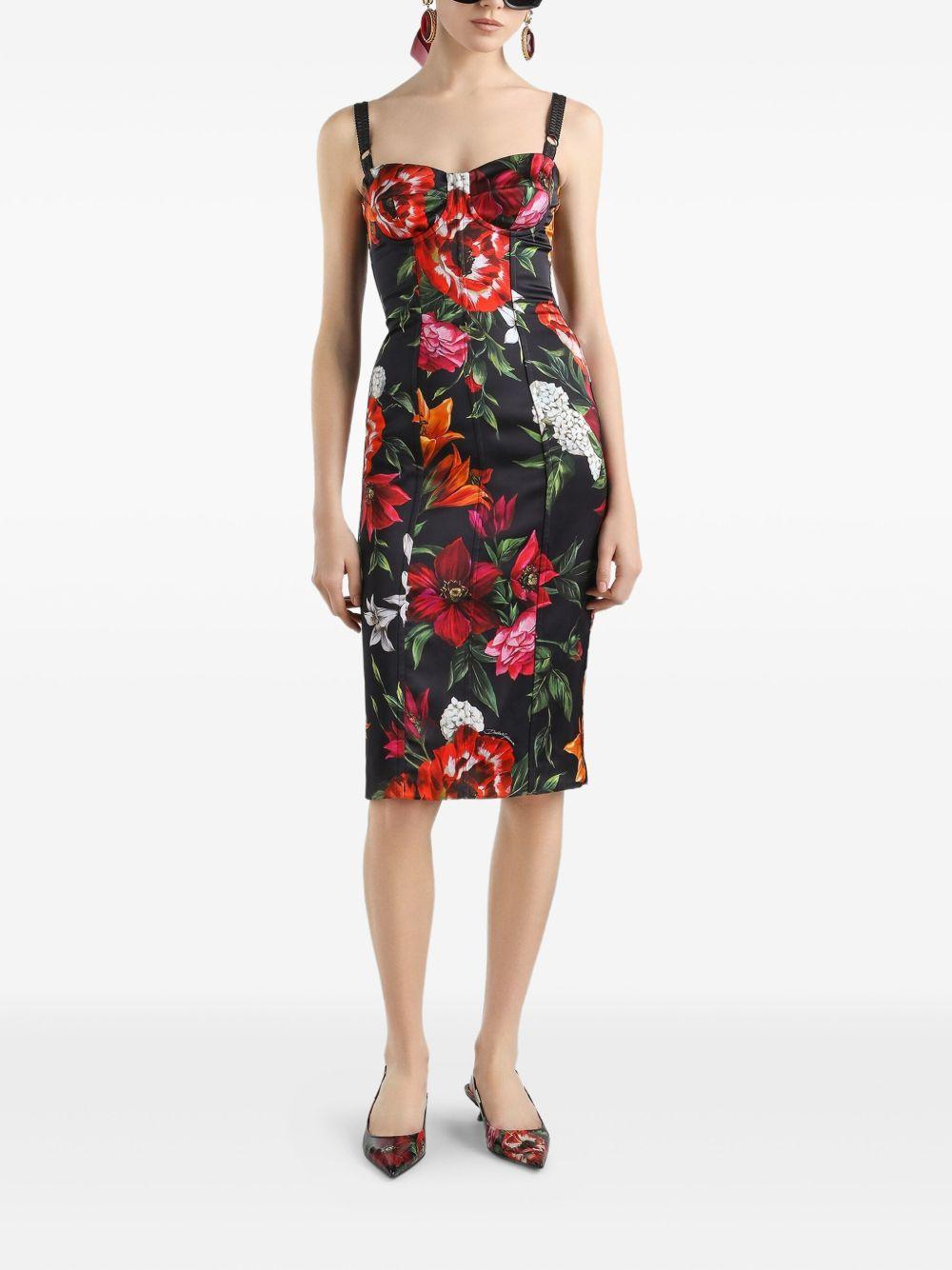 floral-print midi dress F6TZYT FSIB2HN5PB DOLCE & GABBANA 