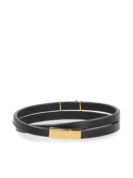 double-wrap leather bracelet 745602 BL40J1000 SAINT LAURENT 