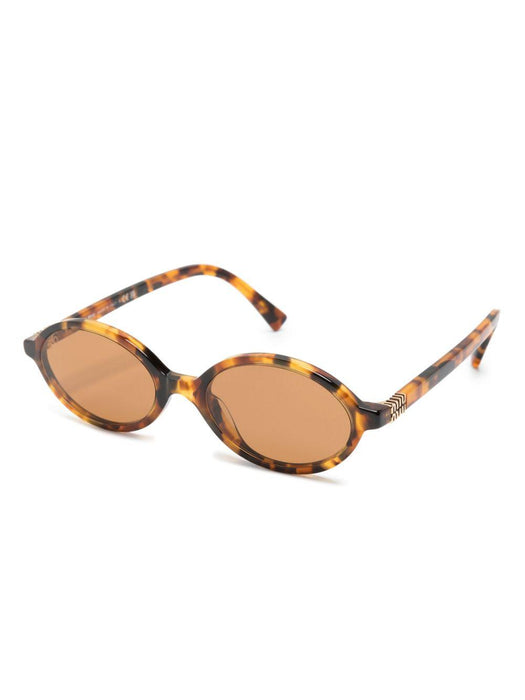 tortoiseshell oval-frame sunglasses 400-MU 04ZS 19P2Z1 50  MIU MIU 