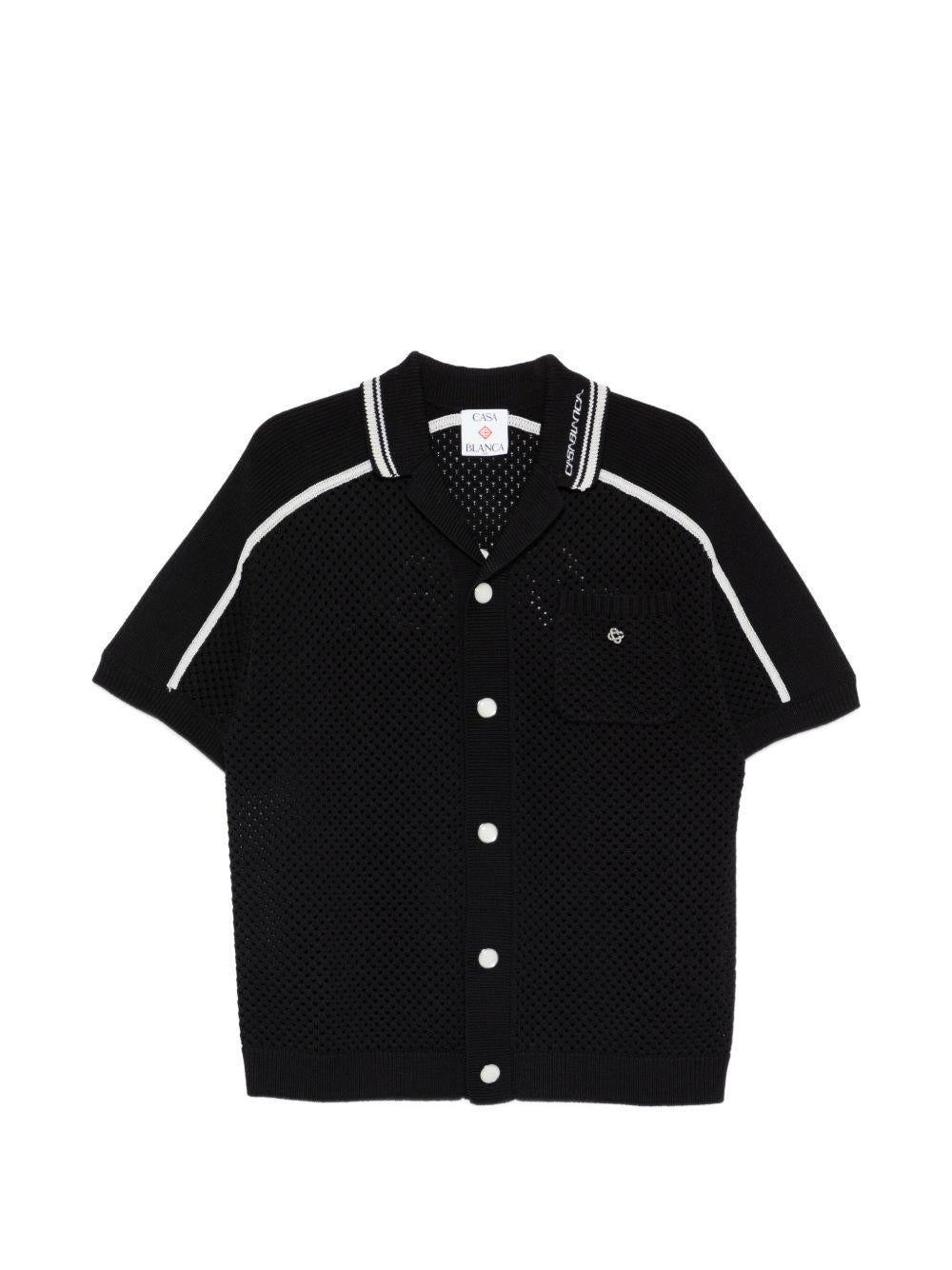 striped shirt M-SS26-KW-1320-01 BLACK CASABLANCA 