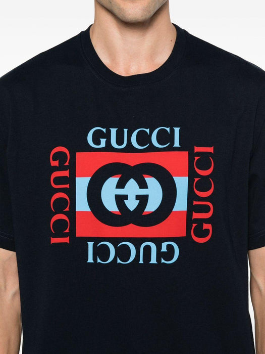 logo-print crewneck T-shirt 796395 XJHDB4027 GUCCI 