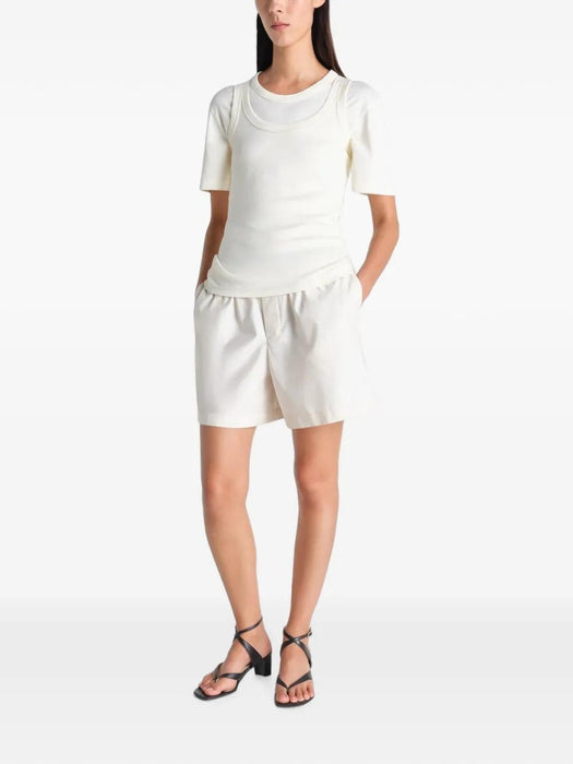 Riib tank Top TS0001 LJ1016LIGHT CREAM WH048 LEMAIRE 