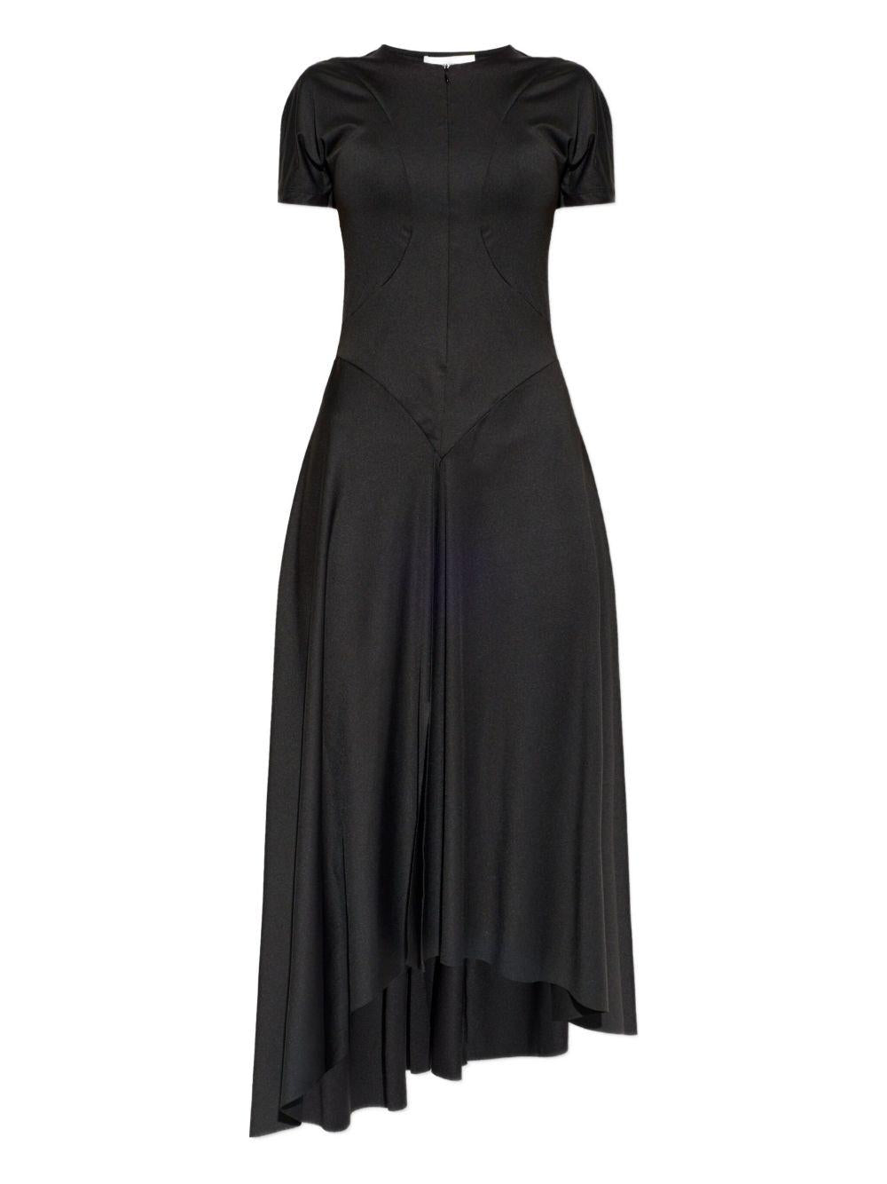 asymmetric-hem midi dress 1126JDR006982A 1 VICTORIA BECKHAM 