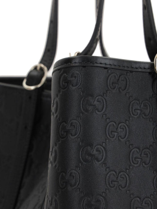 medium GG leather shoulder bag<BR/><BR/> 815214 AAFDV1000 GUCCI 