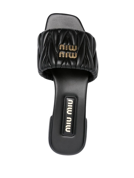 matelassé leather sandals 5XX605 F 010 88TF0002 MIU MIU 