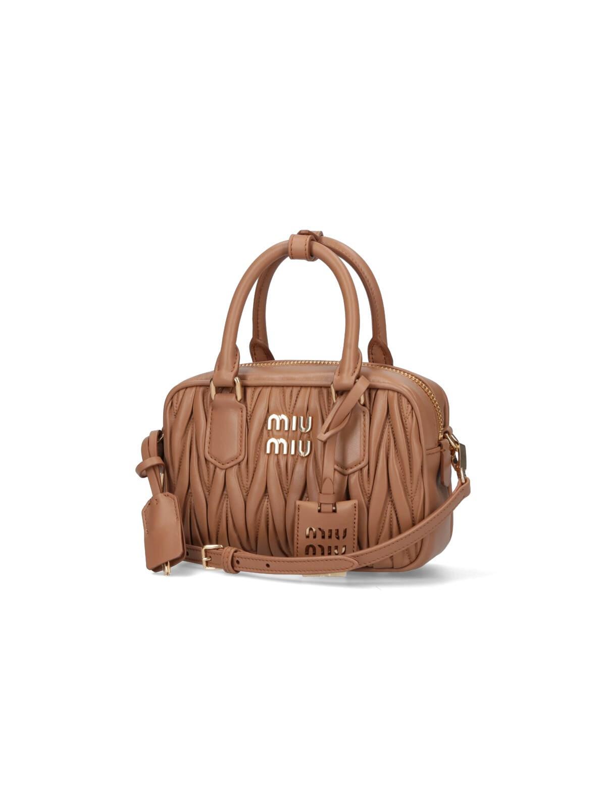 small Arcadie matelassé leather tote bag 5BB123 V YON AN88F098L MIU MIU 
