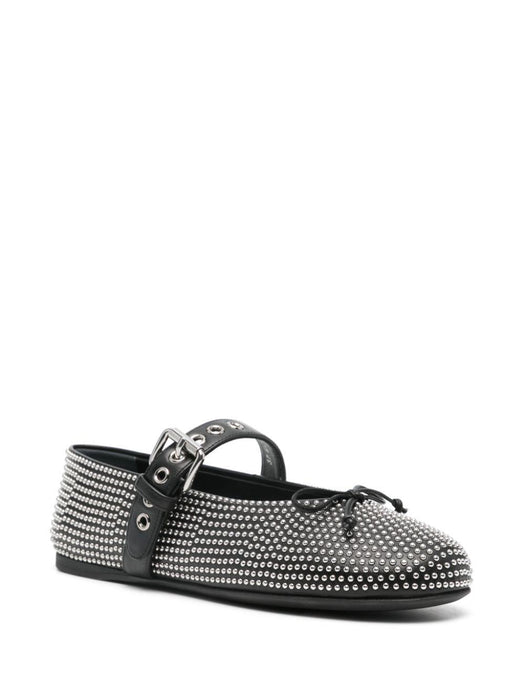 stud-embellished ballerina shoes 5F218E F-005 070F0002 MIU MIU 