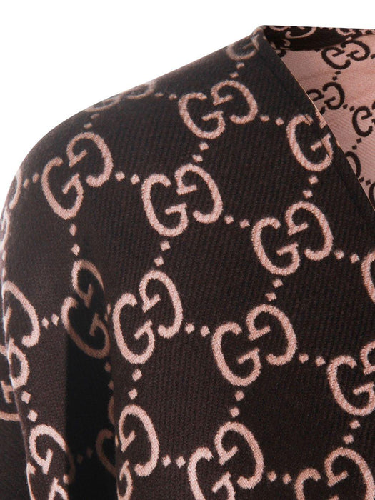 GG-patterned fringed poncho 841096 3G2002172 GUCCI 