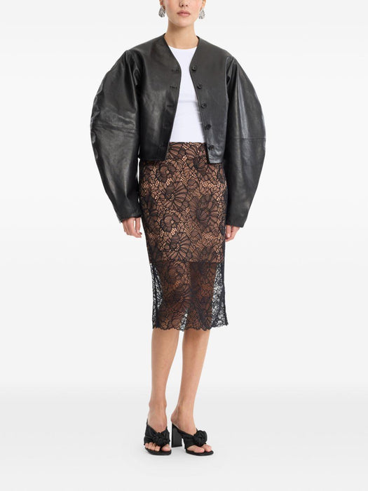 Button leather jacket 116172100  ROTATE 