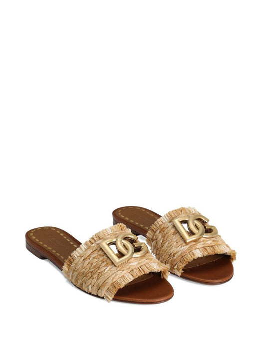 woven-raffia flat sandals CQ0646 AN2178B218 DOLCE & GABBANA 