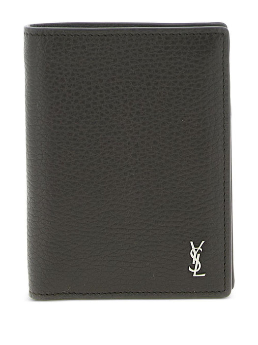 Tiny Cassandre metal logo card holder 847958 AAELP1997 SAINT LAURENT 