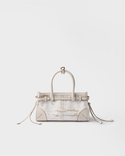Bonnie small printed linen handbag 1BA486 V OFO 2FPTF0009 PRADA 
