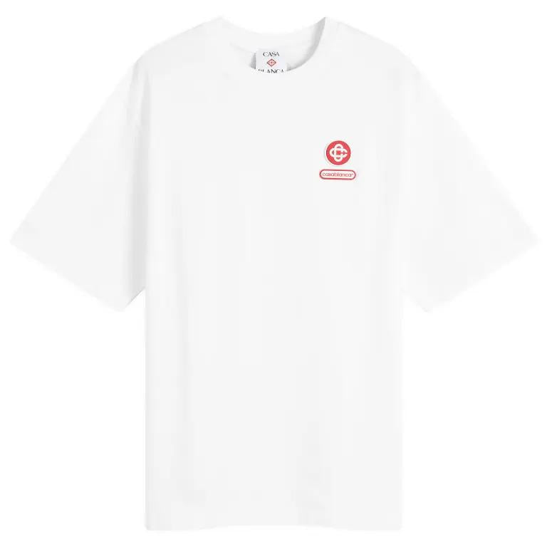Logo Patch Short Sleeve T-Shirt M-AW25-JTS-044-04 CASABLANCA CASABLANCA 