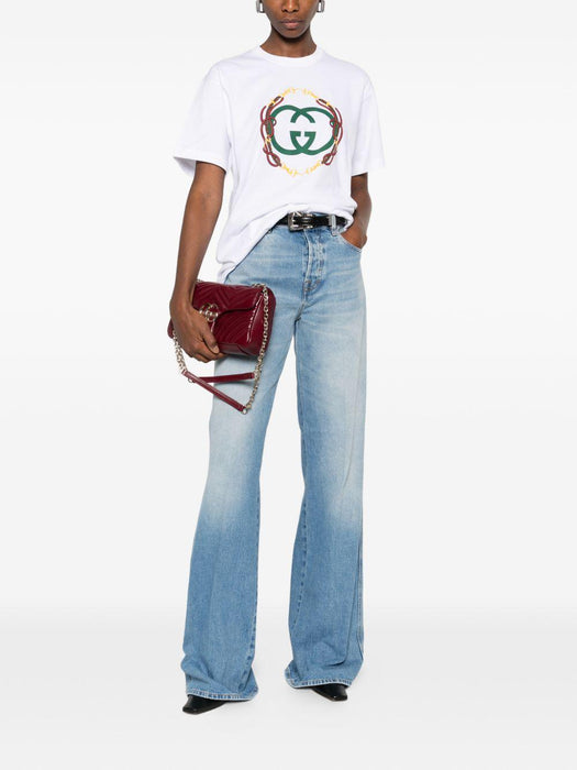 logo-print T-shirt 837959 XJHMY9081 GUCCI 
