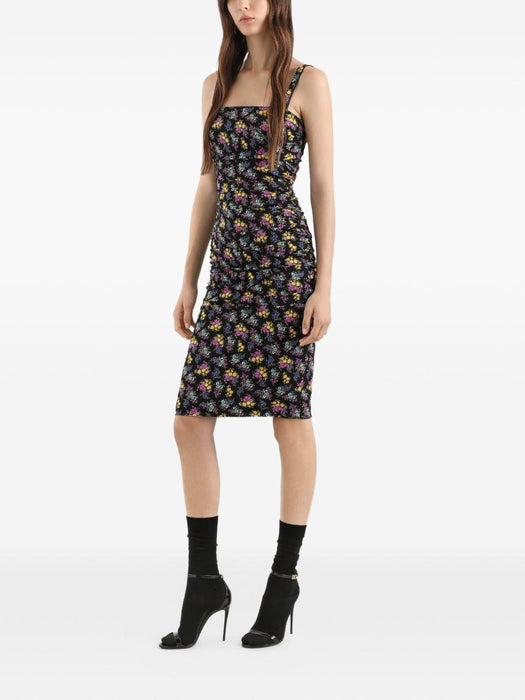 floral-pattern ruched midi dress F610YT FSA8AHN5XL DOLCE & GABBANA 