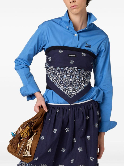 poplin bandana top MT2008 S OOO 17QIF0QV9 MIU MIU 