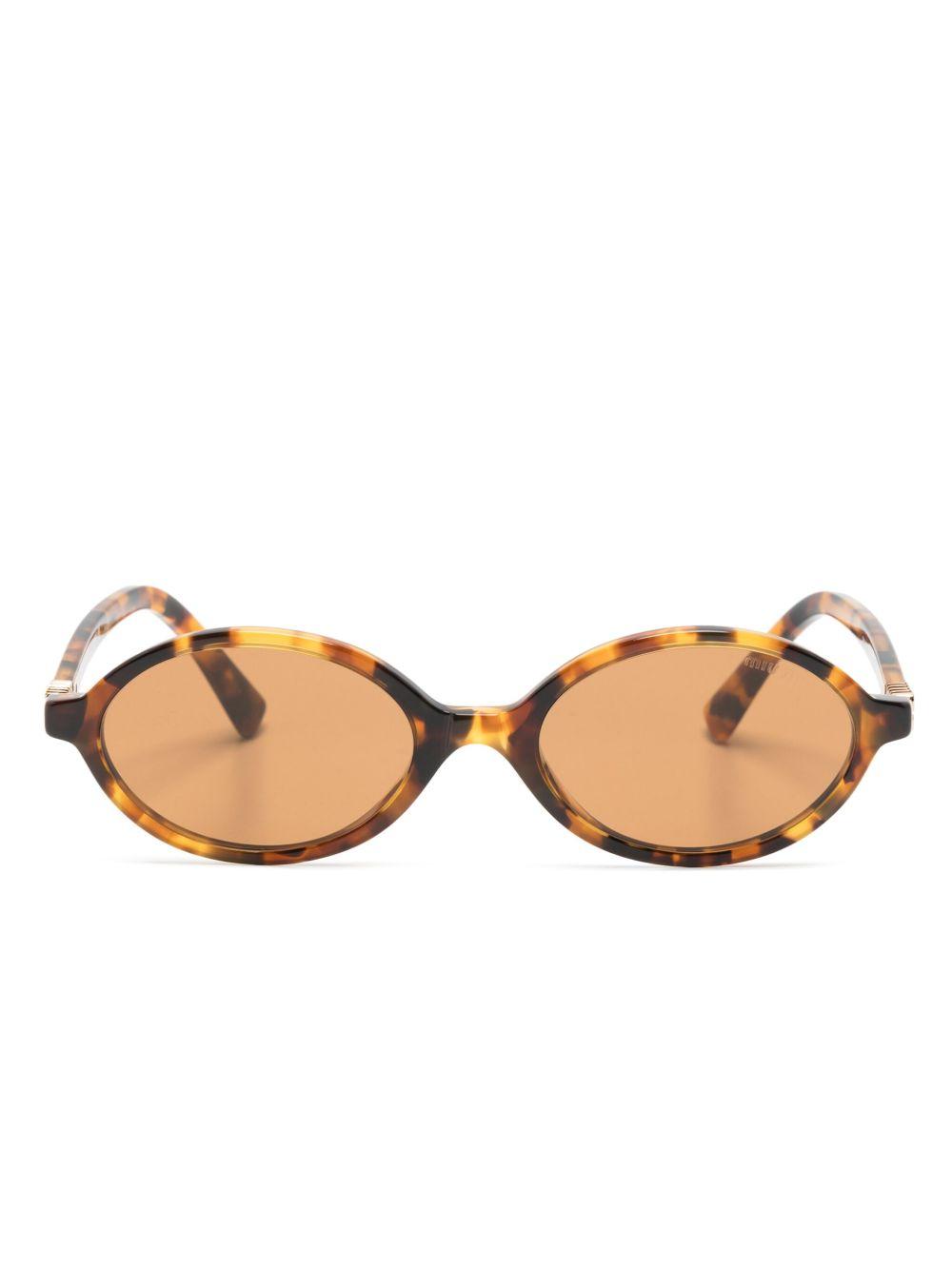 tortoiseshell oval-frame sunglasses 400-MU 04ZS 19P2Z1 50  MIU MIU 