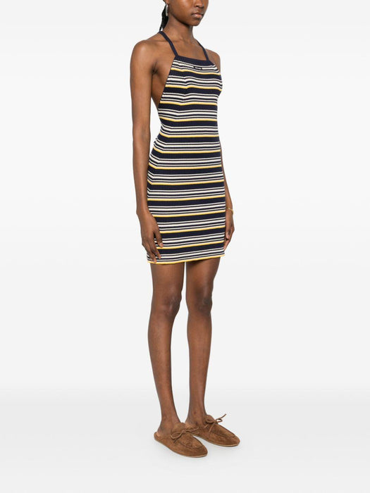 halterneck striped mini dress MMA927 S OOO 185JF0008 MIU MIU 
