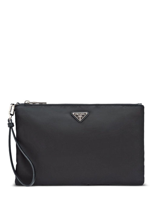 Re-Nylon triangle-logo clutch bag 2NH006 2DMHF0002 PRADA 