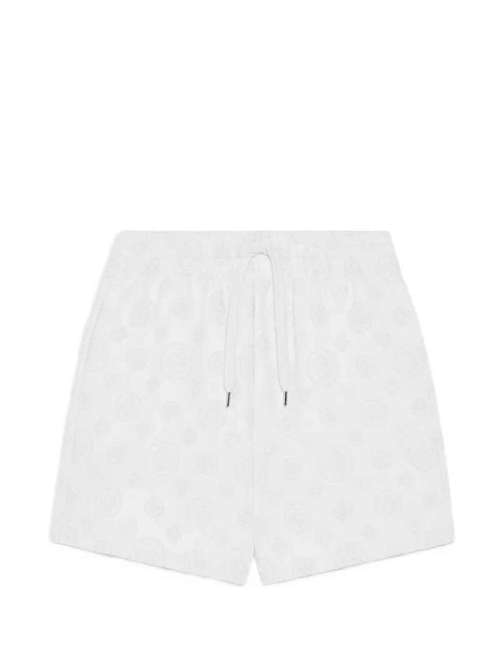 Monogram-embroidered cotton shorts M-PF26-JTR-003-04  CASABLANCA 