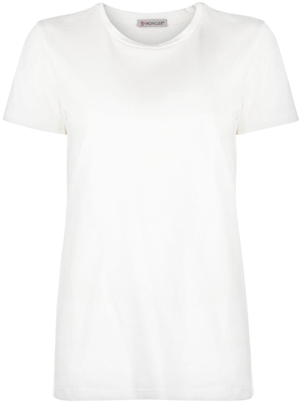 Logo-patch ribbed T-shirt L10938C73200 V8058033 MONCLER 