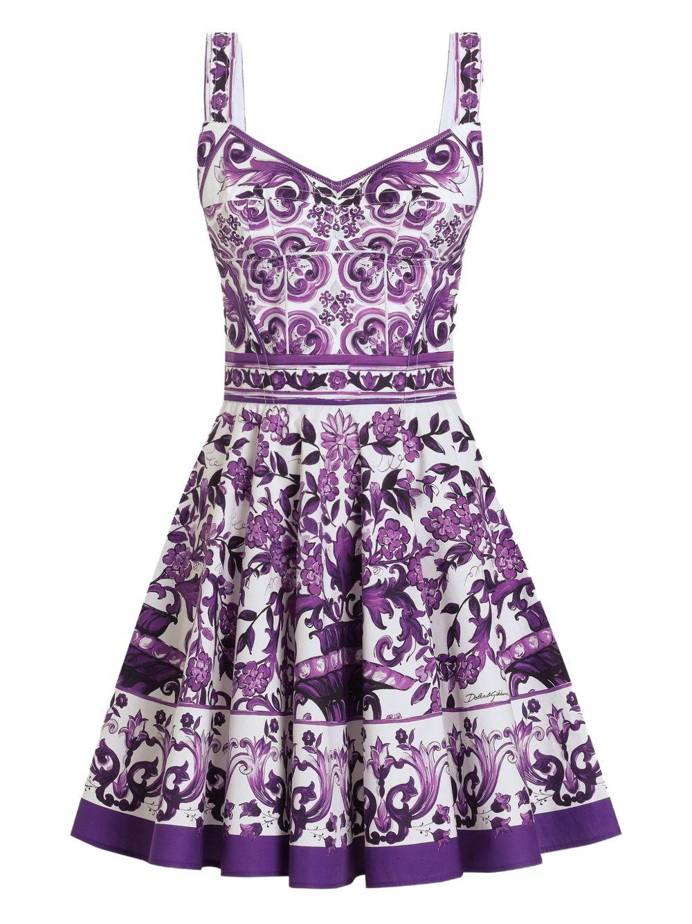 Majolica-print mini dress F6TYUT HH5ENIP3TN DOLCE & GABBANA 