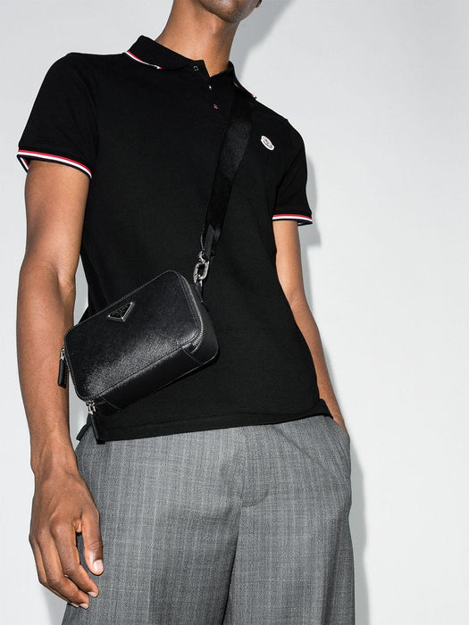 Tricolour-Trimmed Cotton Piquet Polo Shirt L10918A70300 84556999 MONCLER 