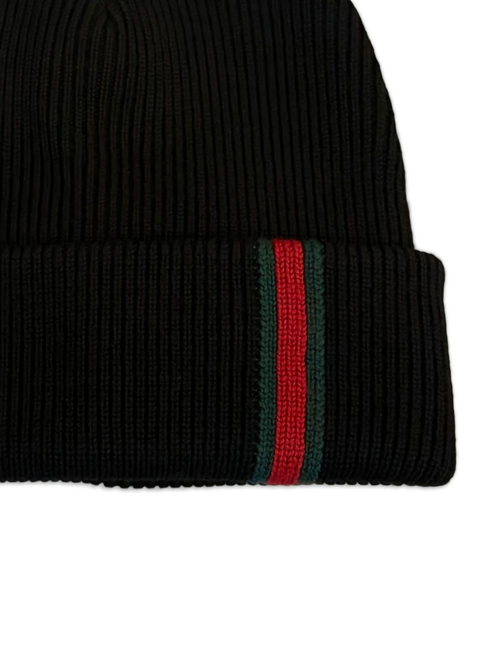Web Stripe ribbed beanie 834192 4G2001000 GUCCI 