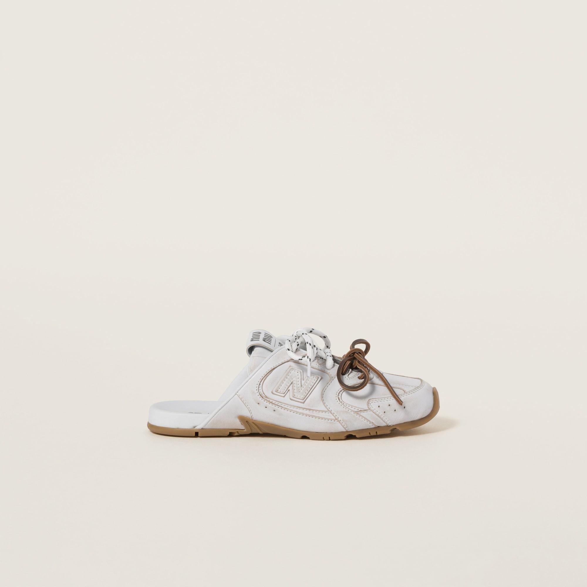 New Balance X Miu Miu 530 SL deco calf leather mules 5E333E F005 3G48F0009 MIU MIU 