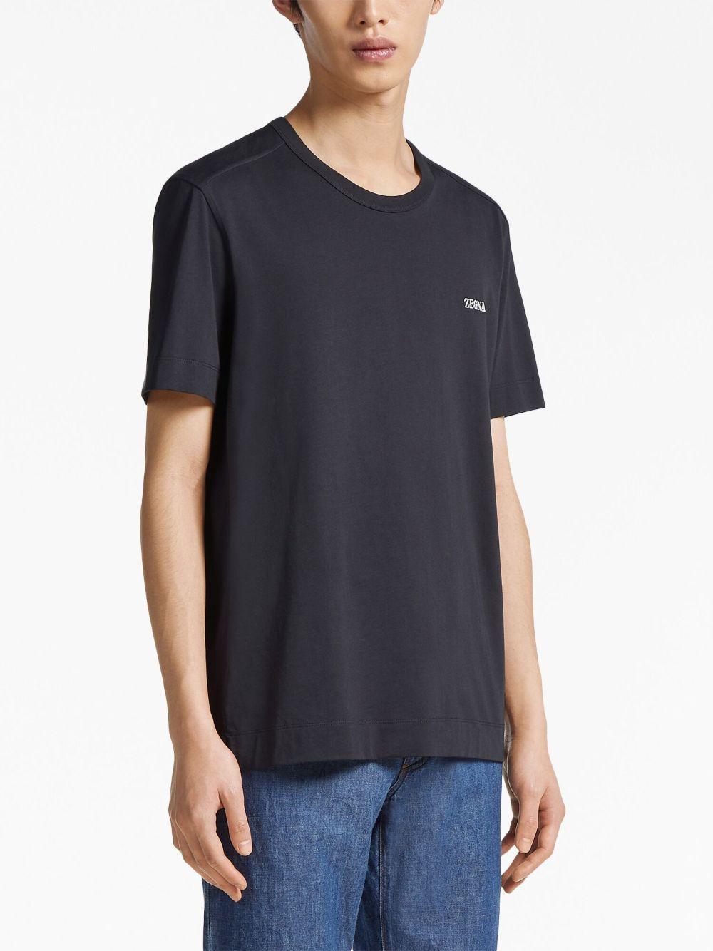 logo-embroidered cotton T-shirt E7360A5 B760B09 ZEGNA 