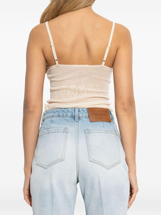 ribbed-knit tank top 1126KTP006998A 9443 VICTORIA BECKHAM 