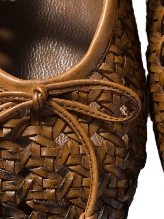 Woven leather ballerinas 5F684E F 005 3ZN7F0046 MIU MIU 