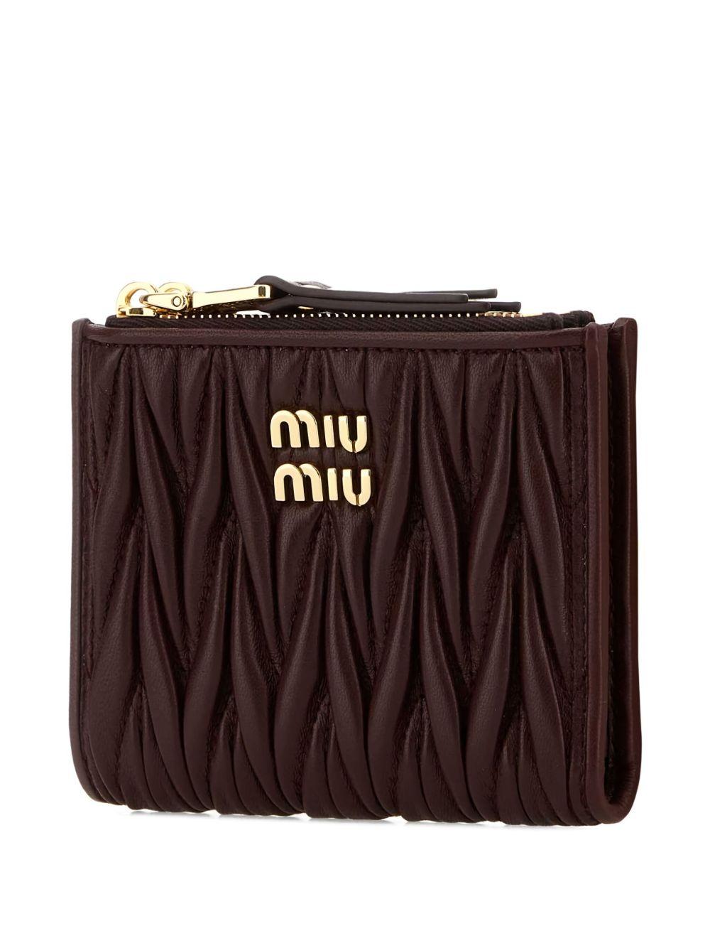 matelassé zip-around wallet 5ML024 AFPPF0007 MIU MIU 