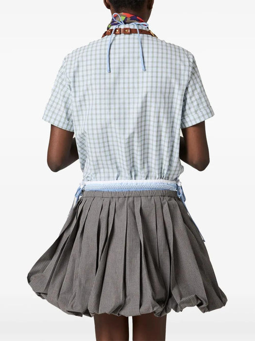Checked poplin shirt MK1959 S OOO 196LF073K MIU MIU 