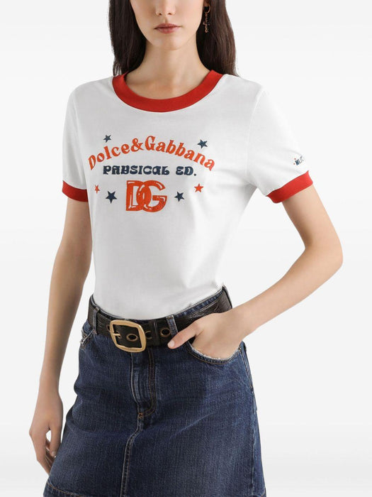 logo-print cotton T-shirt F8N08T GDDNGW0001 DOLCE & GABBANA 
