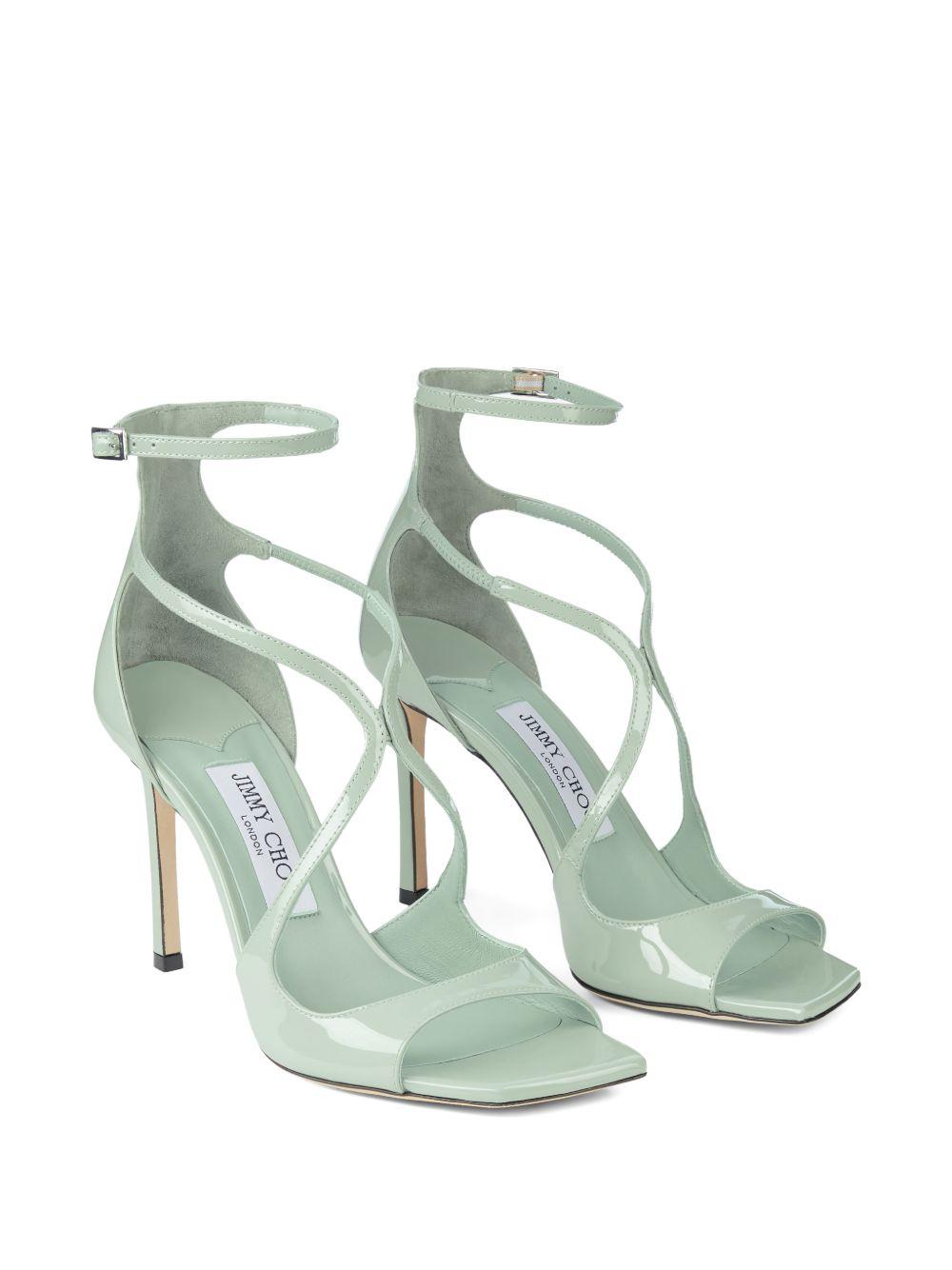 Azia 95 strappy sandals AZIA 95 PAT VERDE JIMMY CHOO 