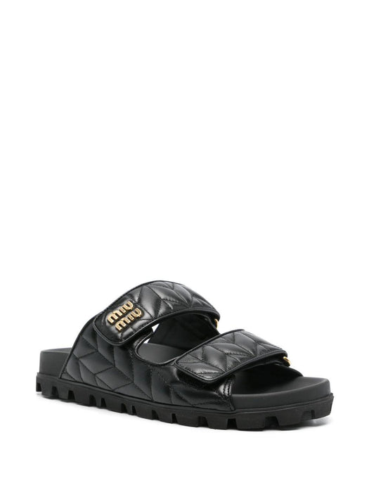 matelassé leather sandals 5XX640 F 010 88TF0002 MIU MIU 