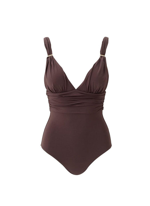 Panarea Brown Swimsuit PANAREA BRWN MELISSA ODABASH 