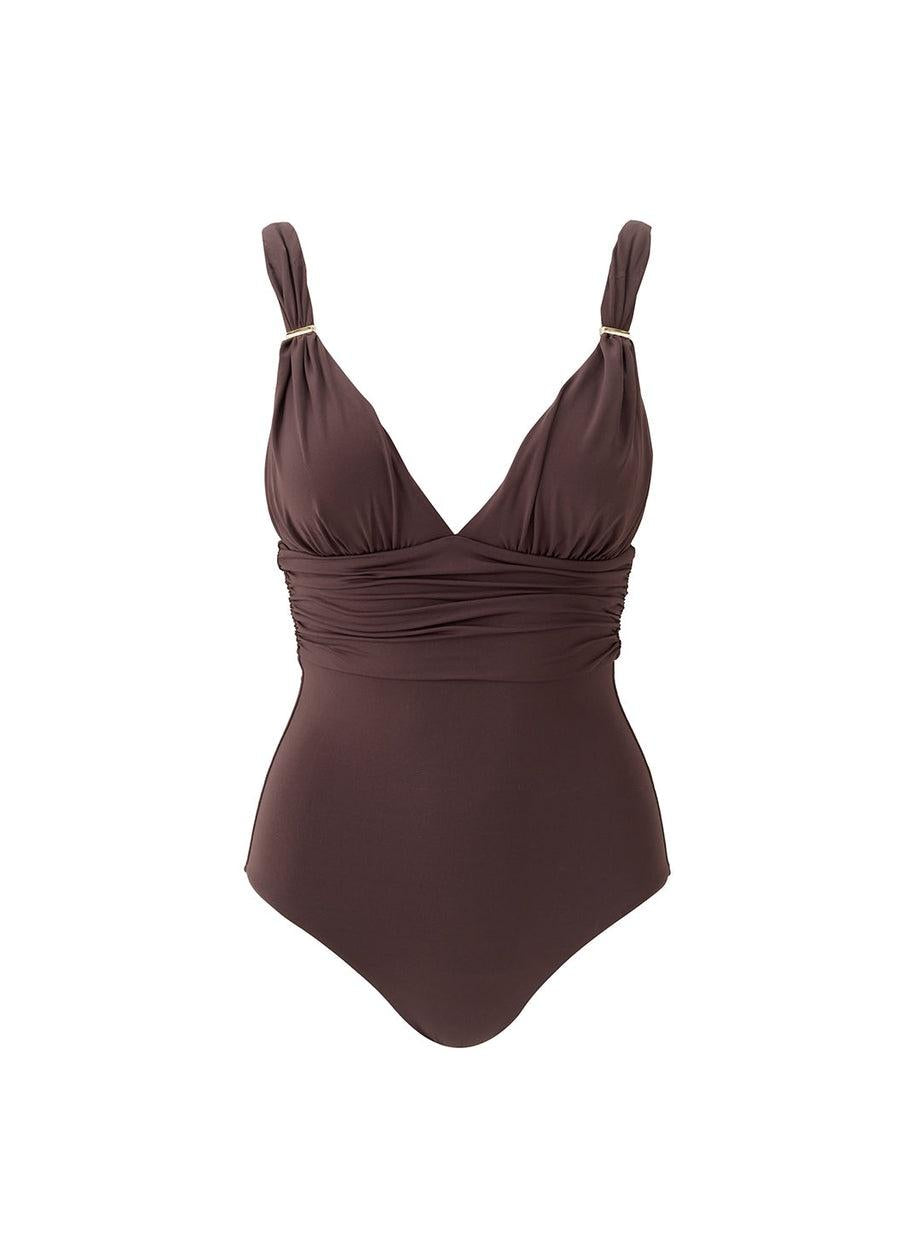 Panarea Brown Swimsuit PANAREA BRWN MELISSA ODABASH 