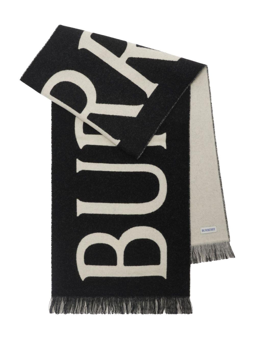 logo-jacquard wool scarf 8109563 C1343 BURBERRY 