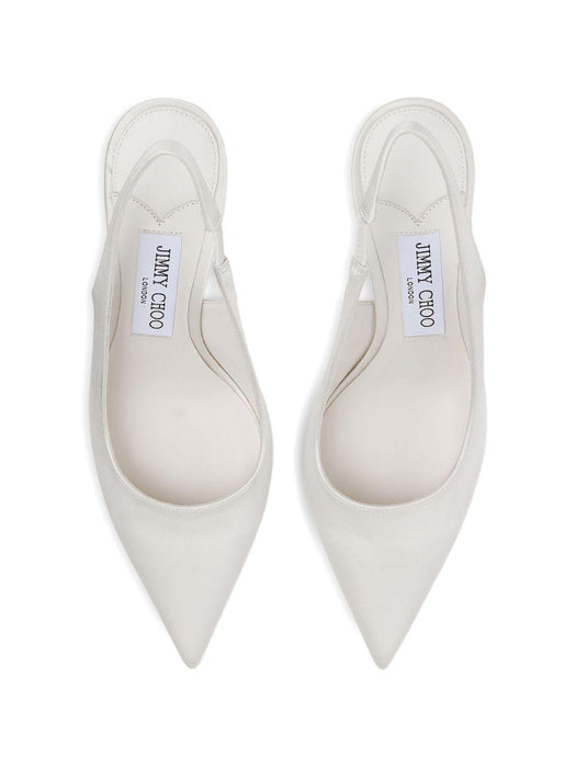 Love pointed-toe slingback pumps LOVE SB 85 SAT IVORY JIMMY CHOO 